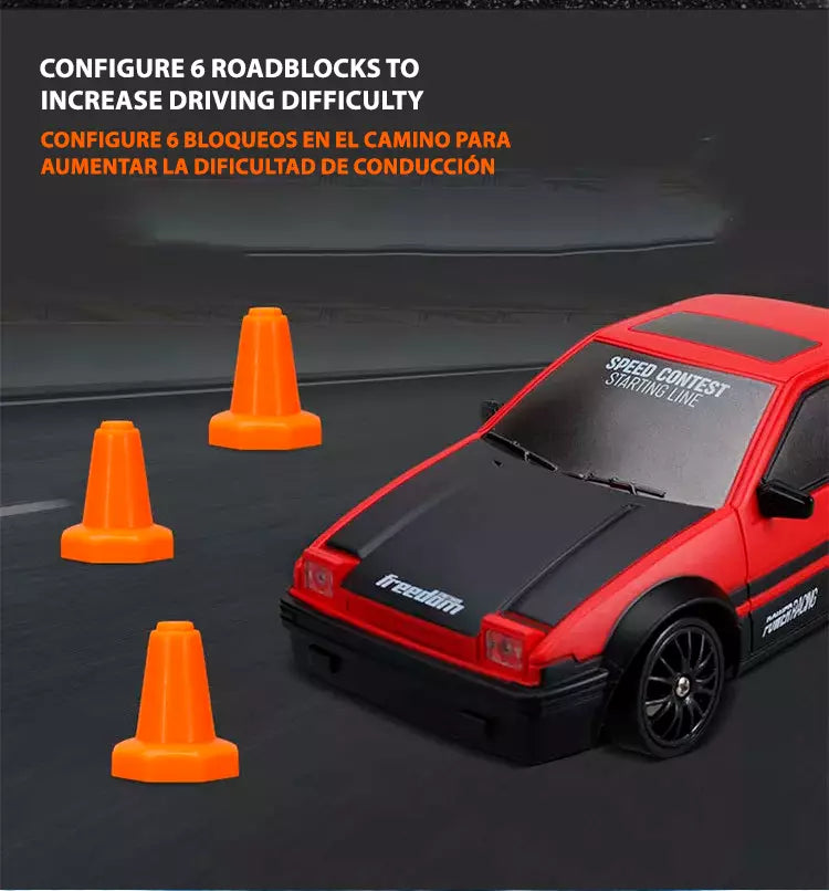 Carrinho de Controle Remoto Drift de Alta Velocidade